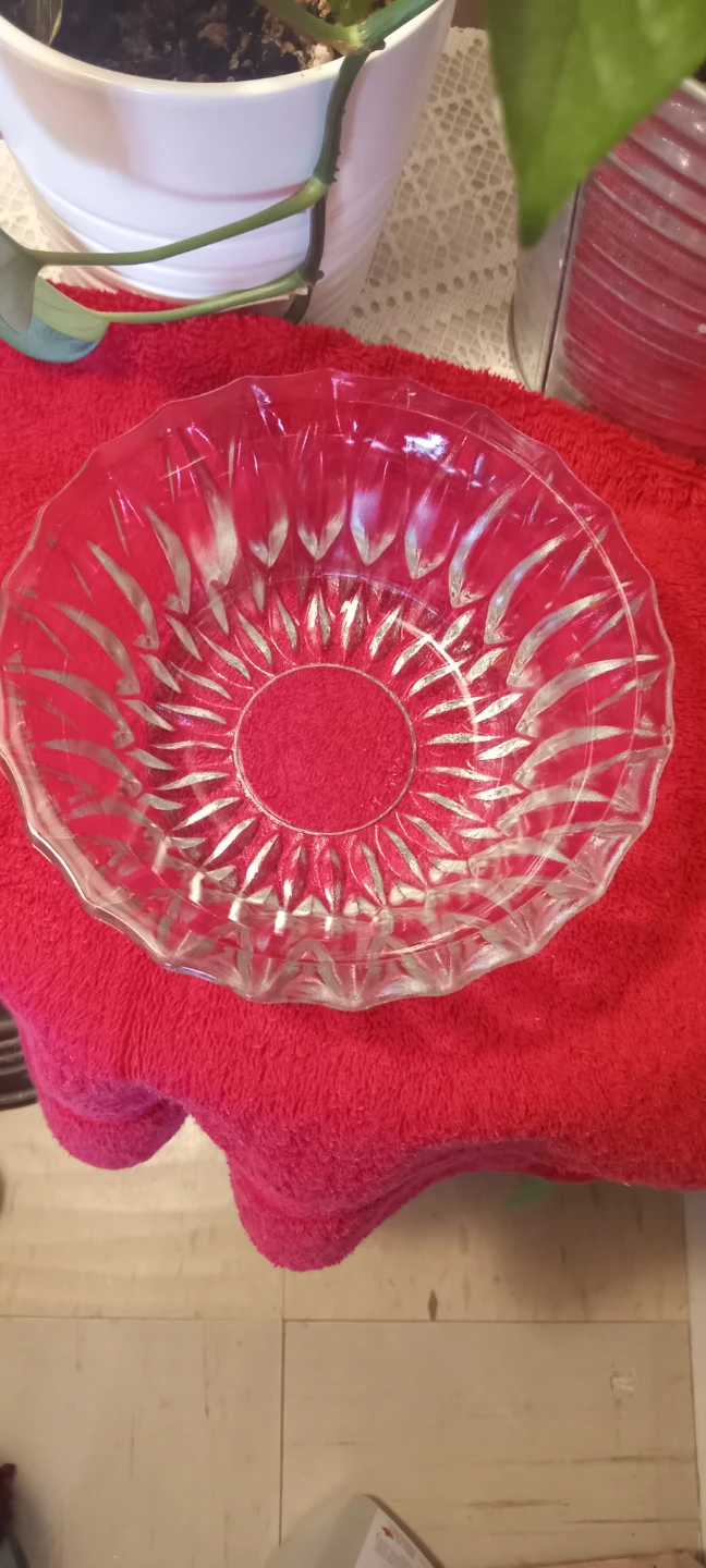 Vintage pressed glass Serving Bowl - photo 2