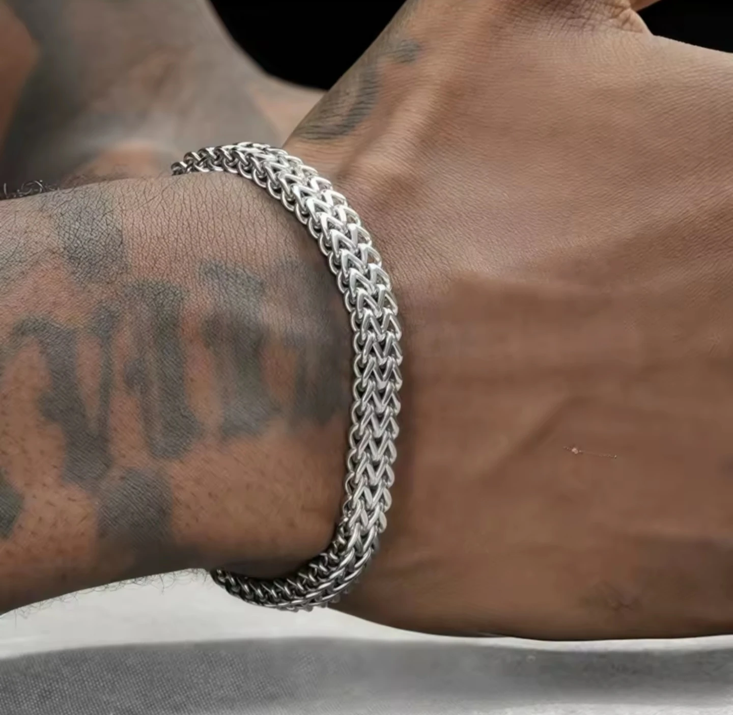 Men's Silver Chain Bracelet