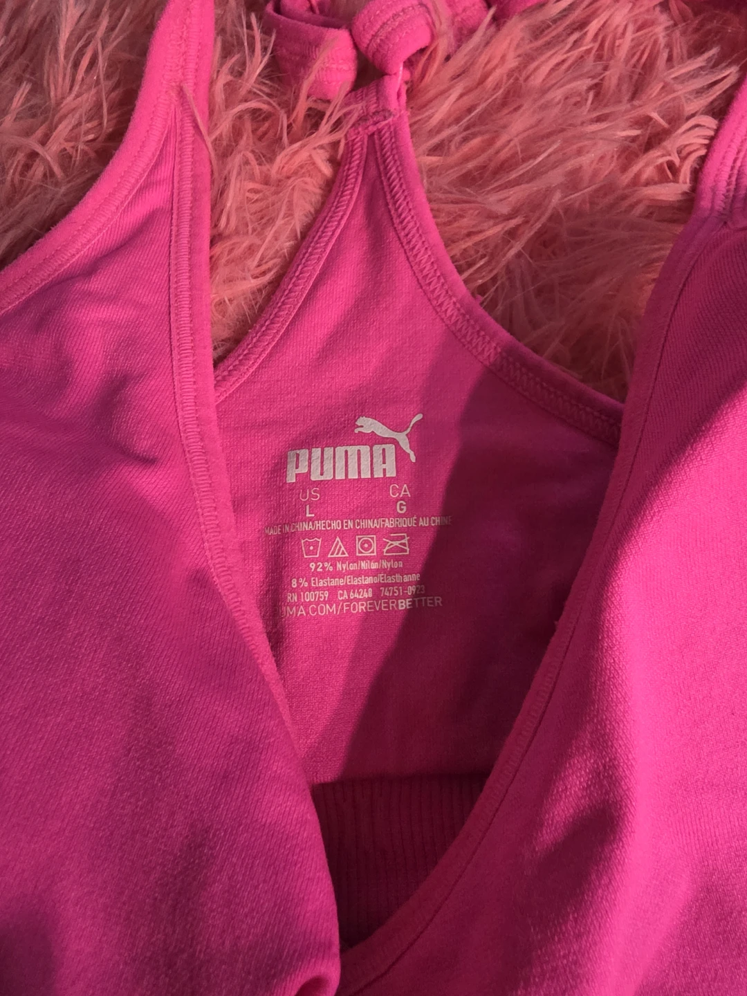 Puma Pink Sports Bra (L) - photo 2