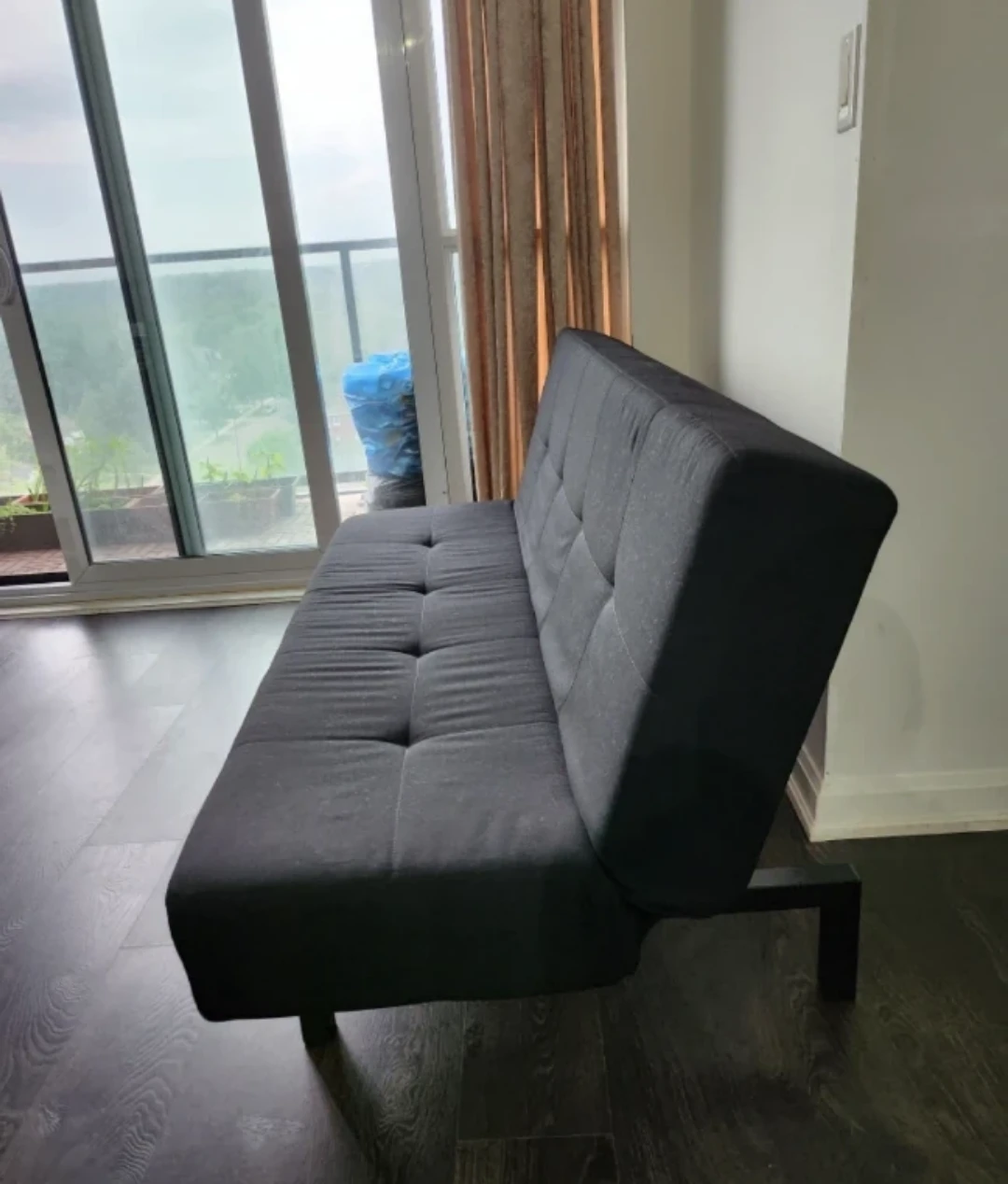 Today (IKEA) Black Futon Sofa - photo 2