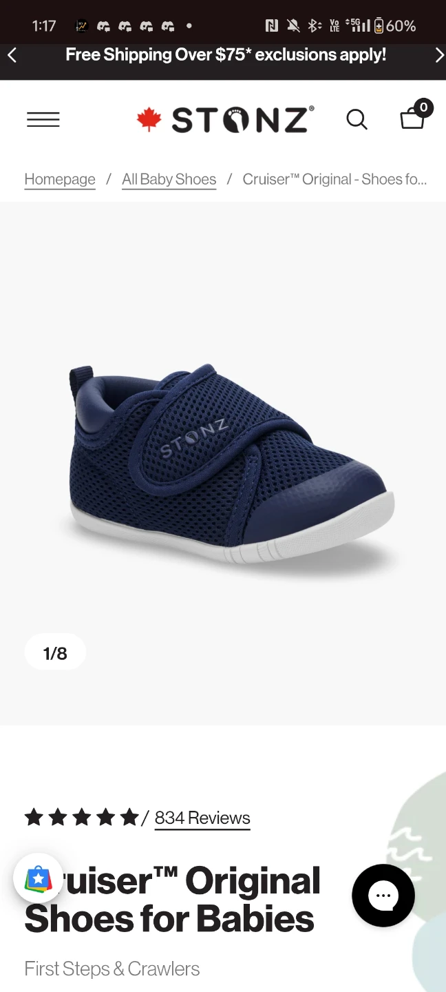 New Stonz baby shoes - size 6