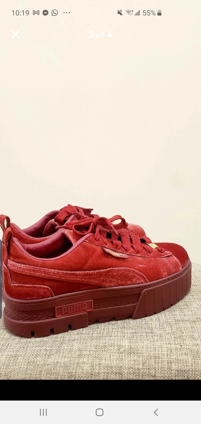 Puma Platform Velvet Red Sneakers - photo 2