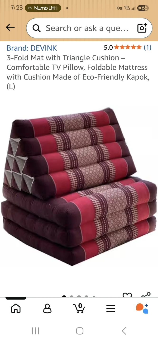 3-Fold Kapok Mat with Triangle Cushion - photo 3