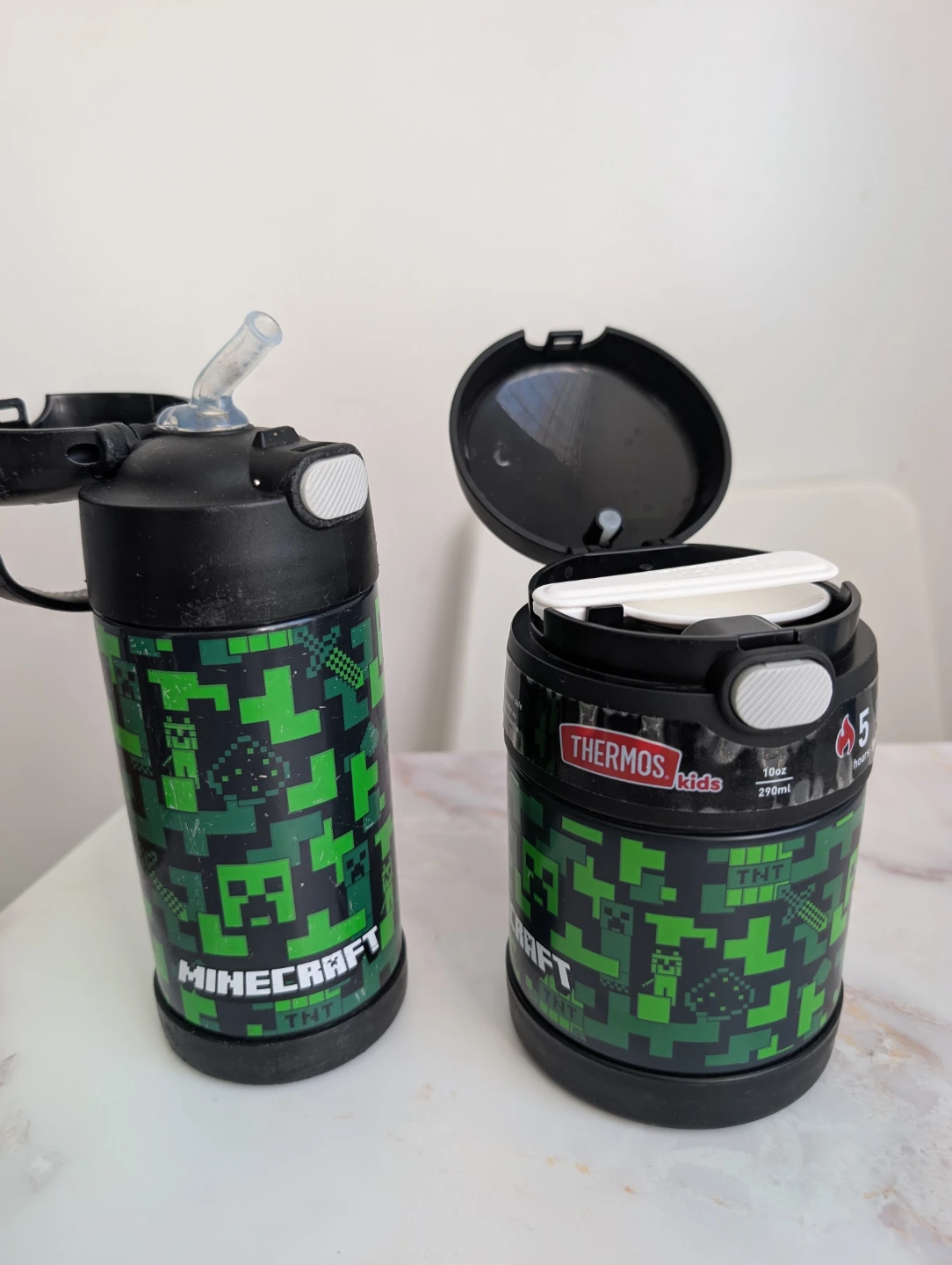 Thermos Minecraft Kids Water Bottle & Insulated Food Jar Set - photo 3