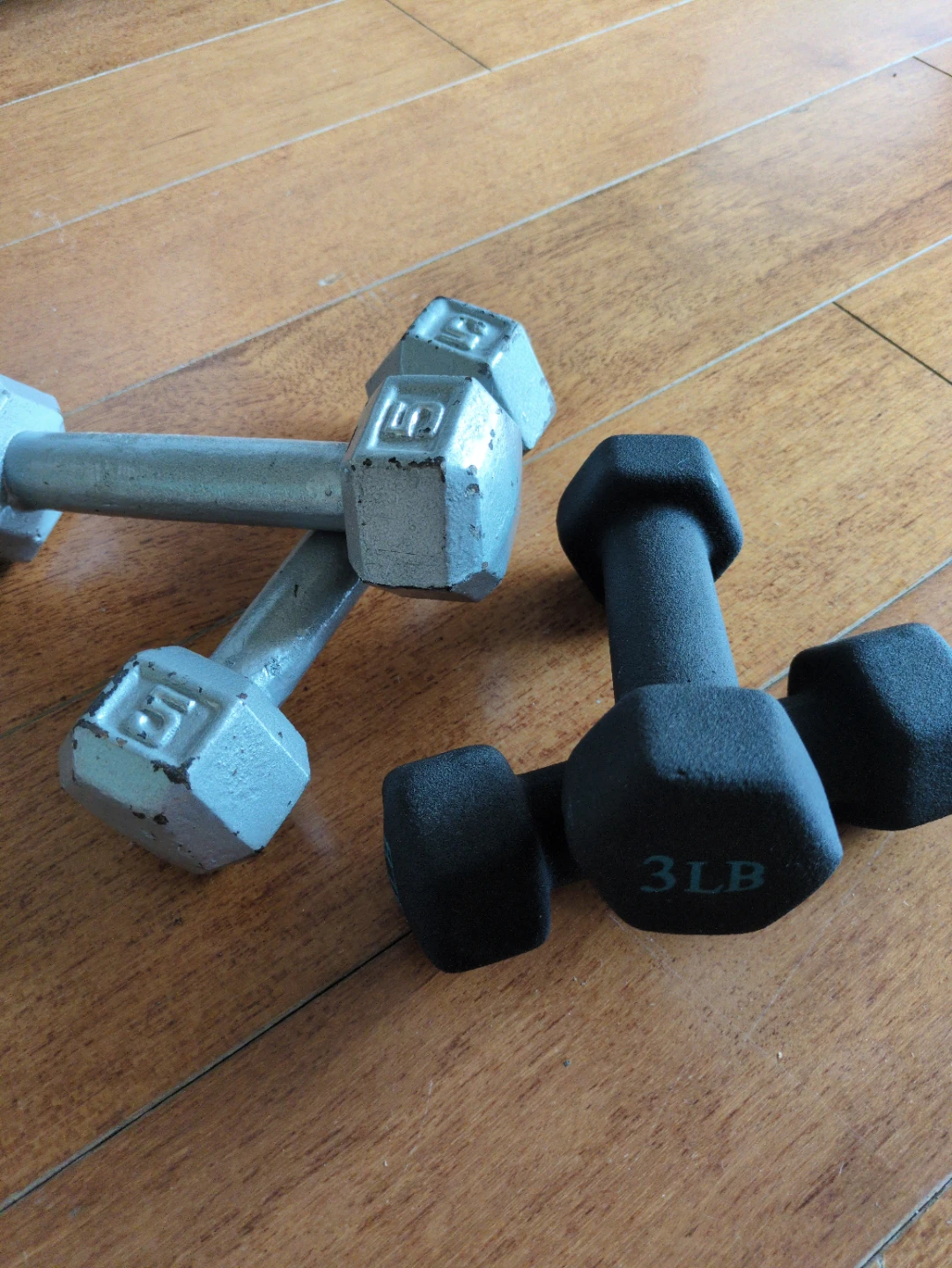 Set of 2 Dumbbells (5 lbs & 3 lbs)