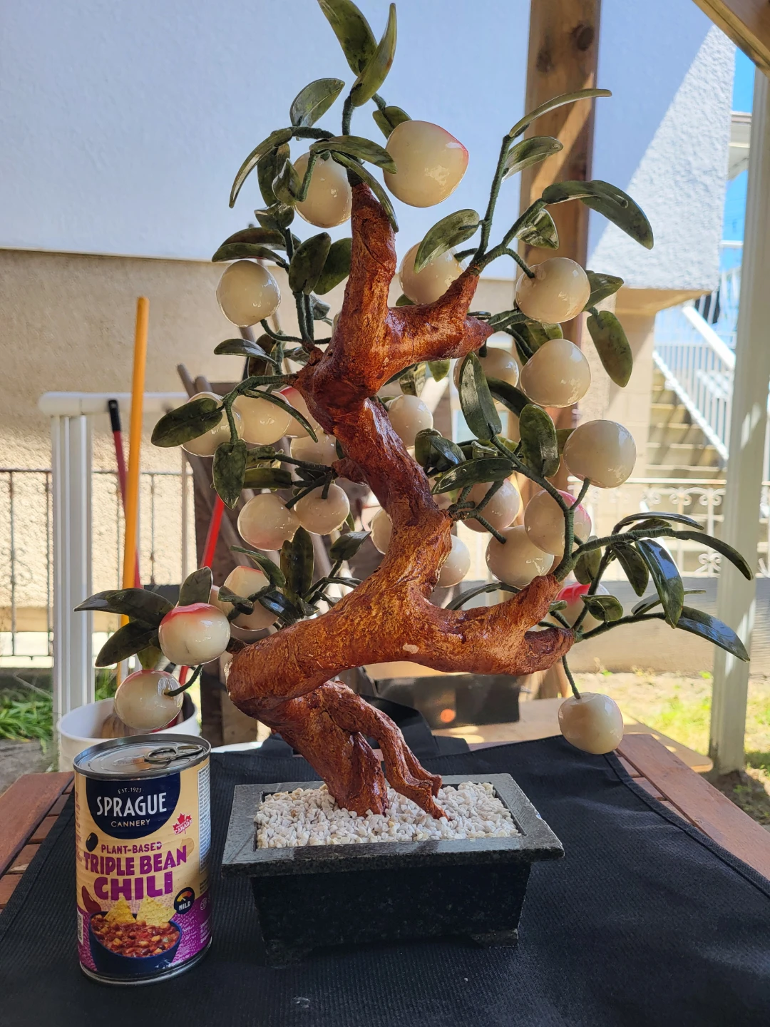 ⚽️ Vintage 23" Chinese Glass Peach Tree Bonsai ⚽️ - photo 3
