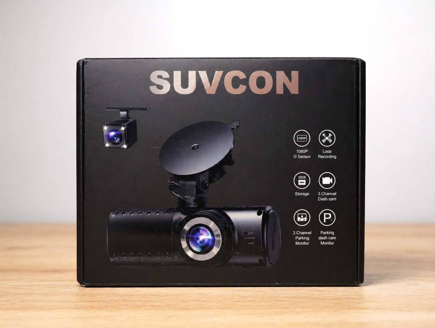 SUVCON 3 Channel Dash Cam with 1080P G Sensor