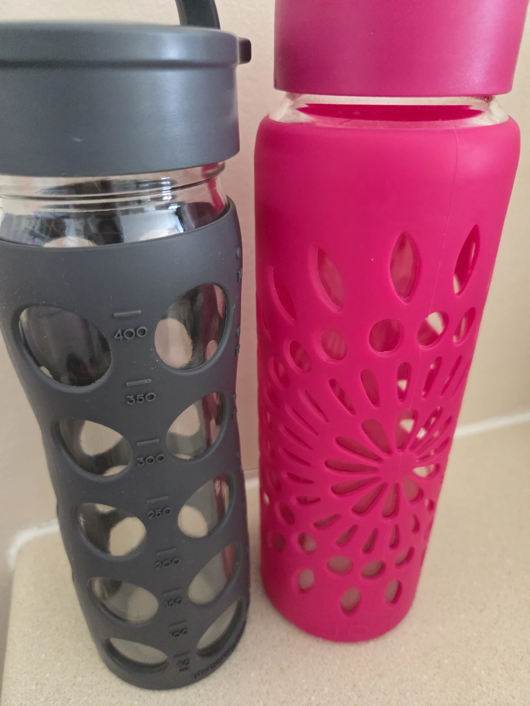 Silicone + glass water bottles - photo 2