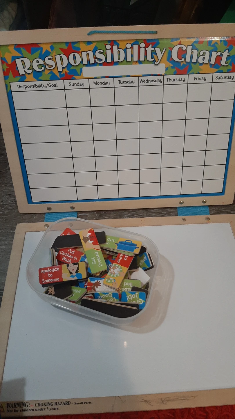 Kids Responsibility Chart with Magnetic Chore/Goal Magnets