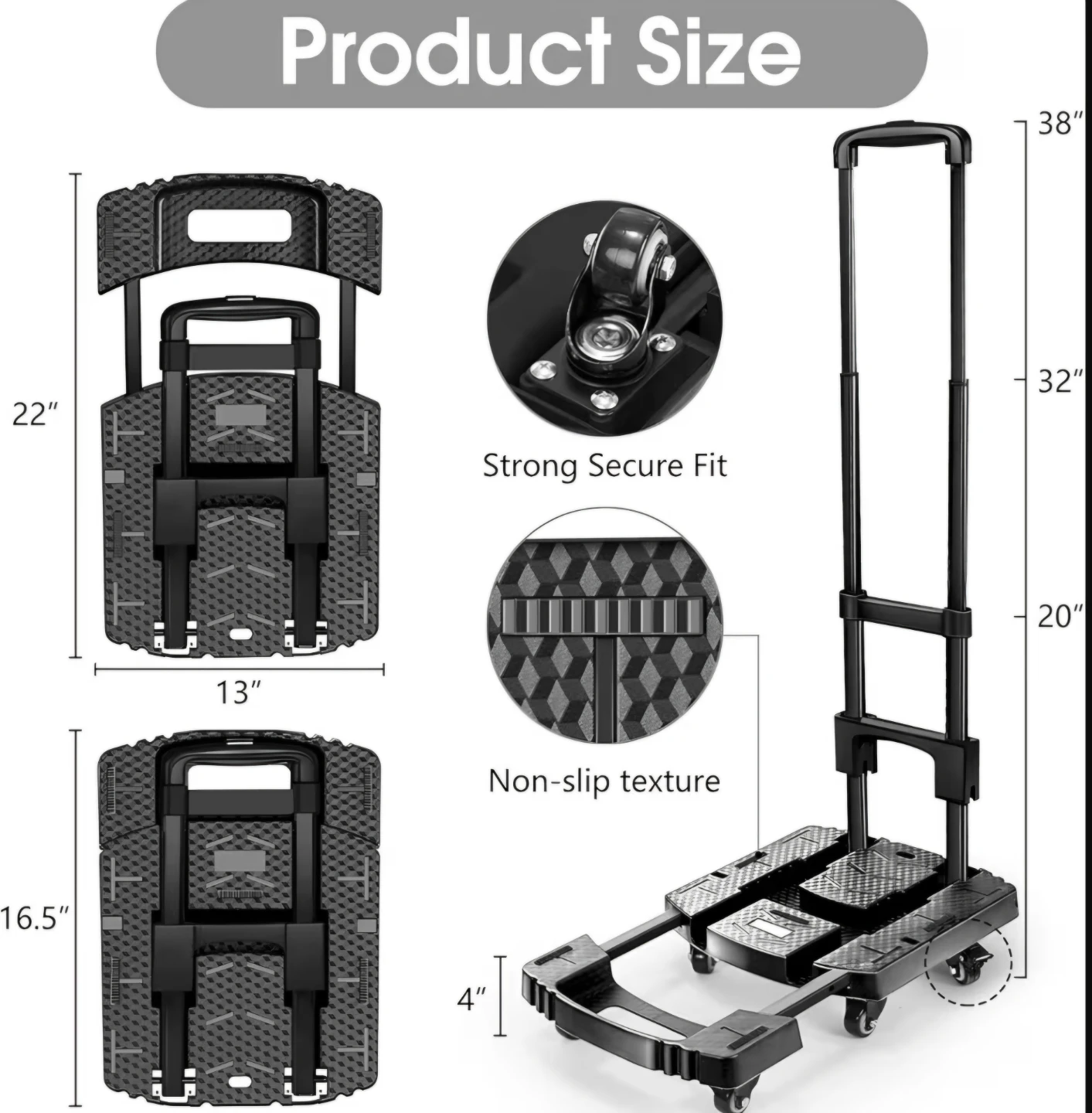 Voipvll Folding Hand Truck Dolly - photo 2