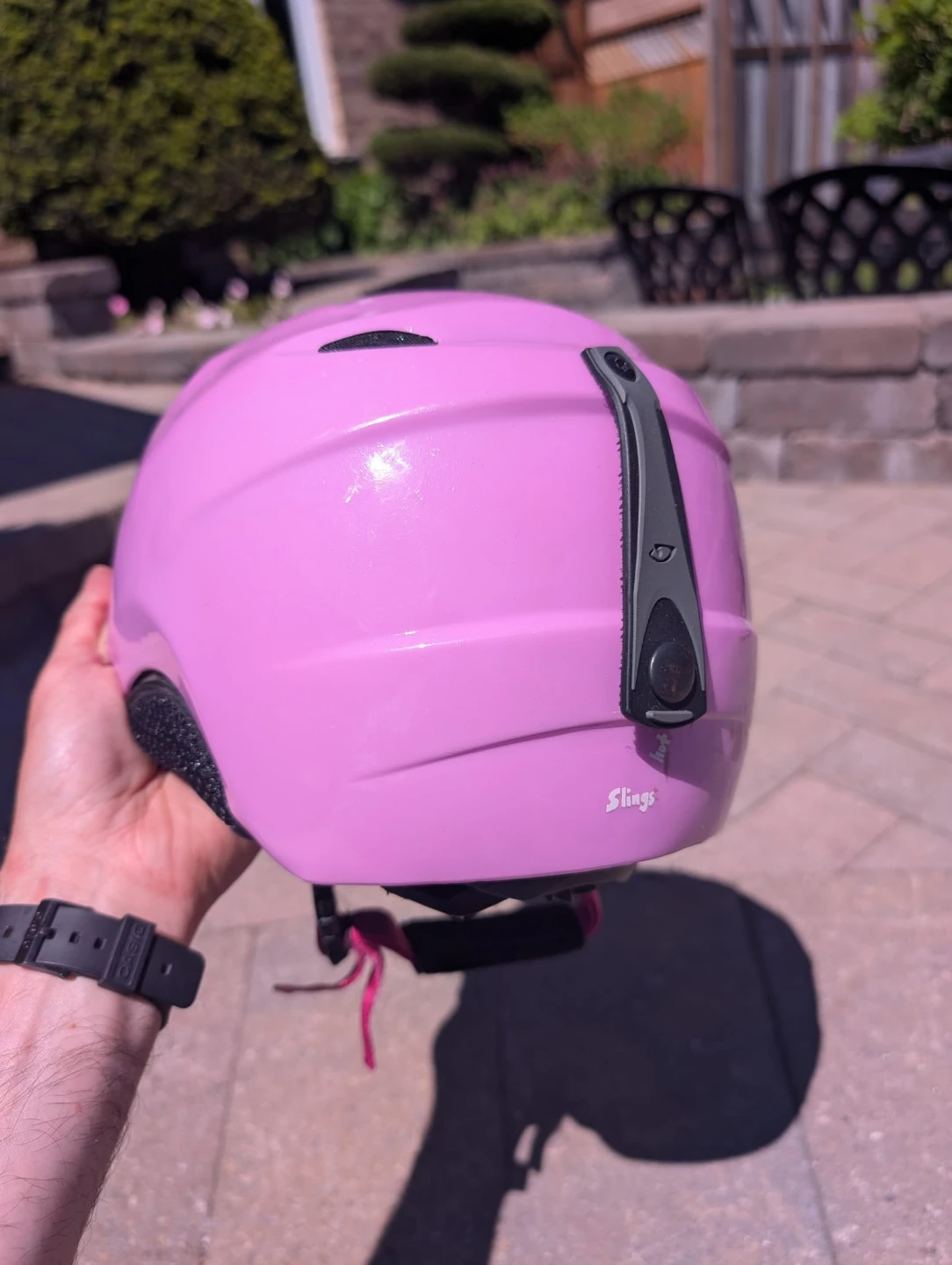 Girl's Giro Pink Ski Snowboard Helmet with Cat Decal - photo 4