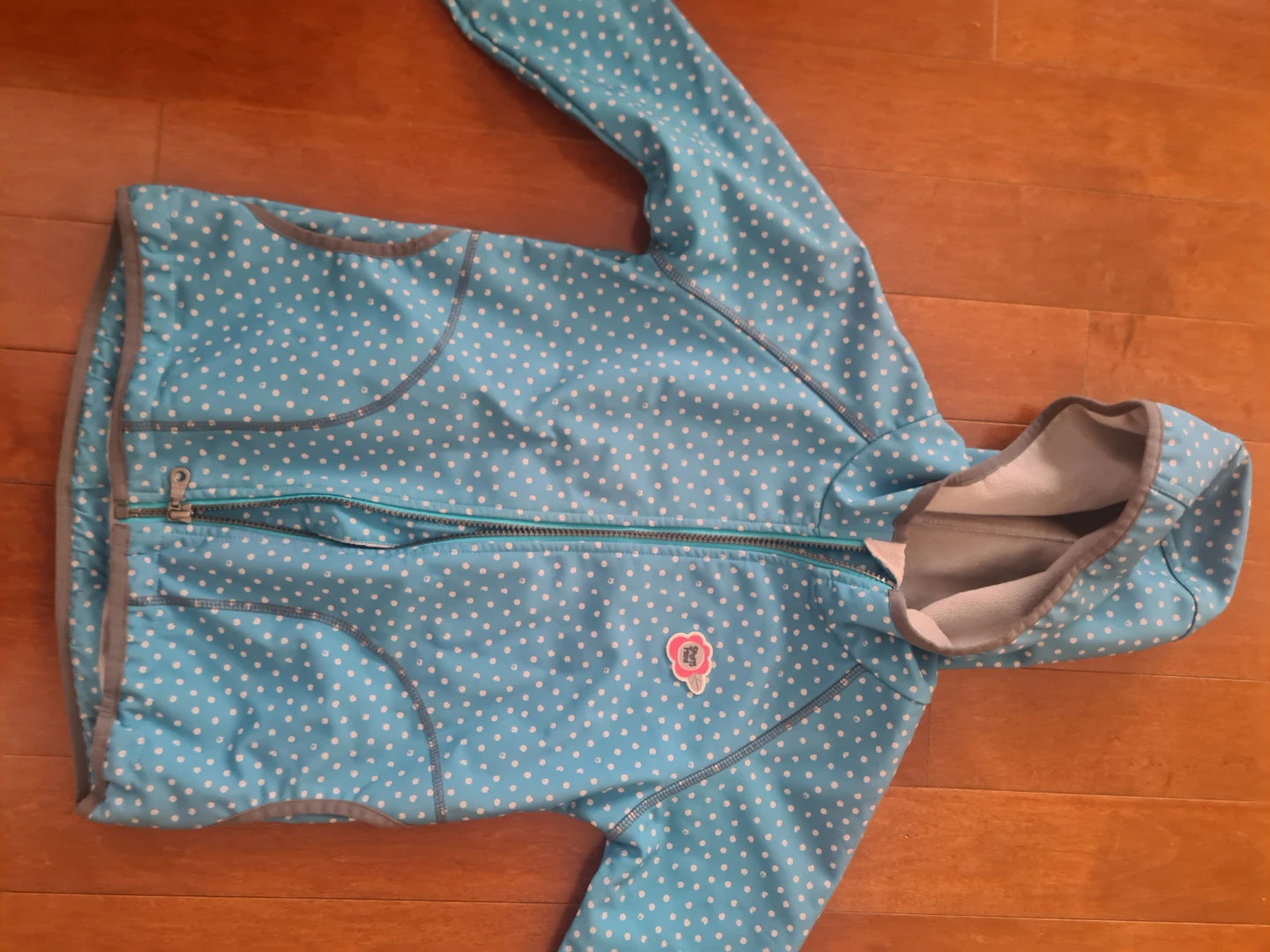 Souris Mini Girls Blue Polka Dot Jacket Size 8 (120cm)