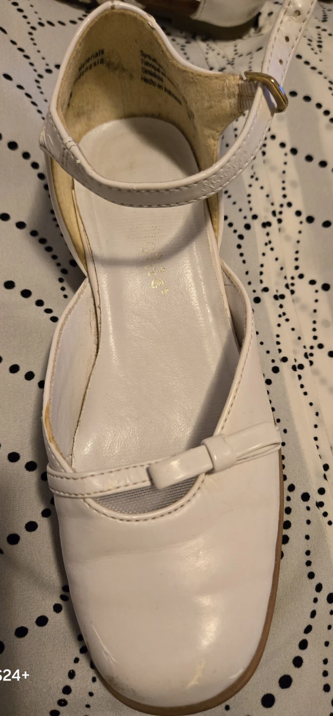 White Mary Jane Shoes Size 5.5 - photo 3