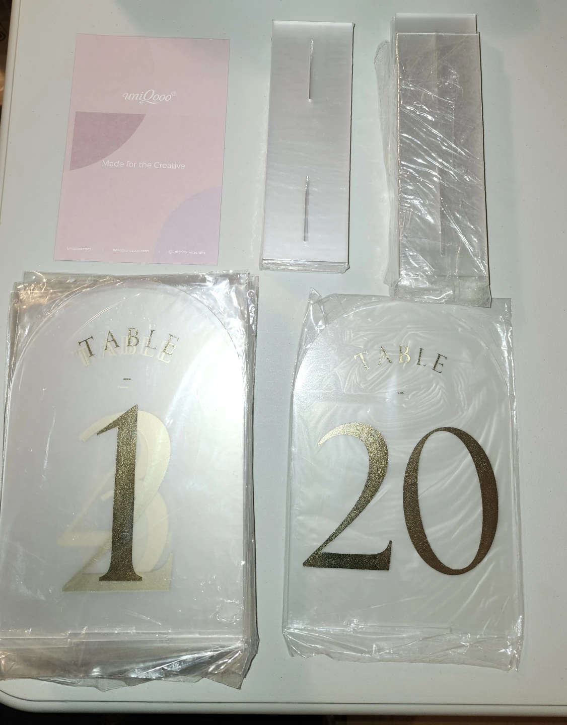 Table Number Signs (Set of 20) - Acrylic Arched ⚽ - photo 3