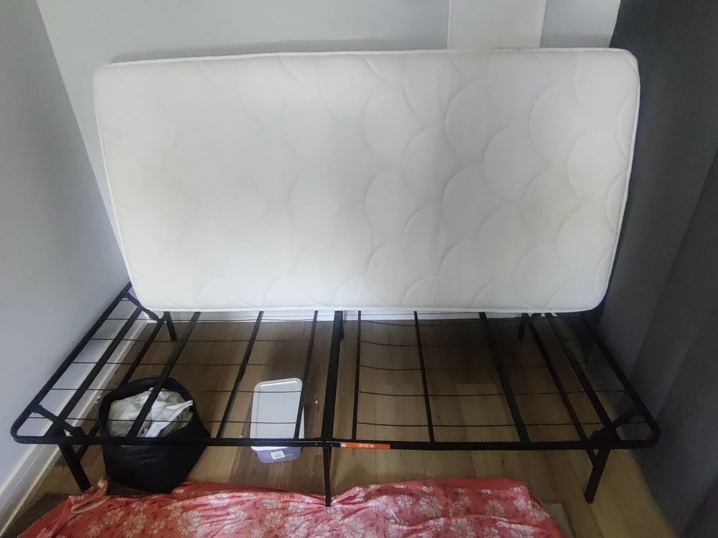Twin XL 8" Mattress (Single) and foldable Bed Frame - photo 2