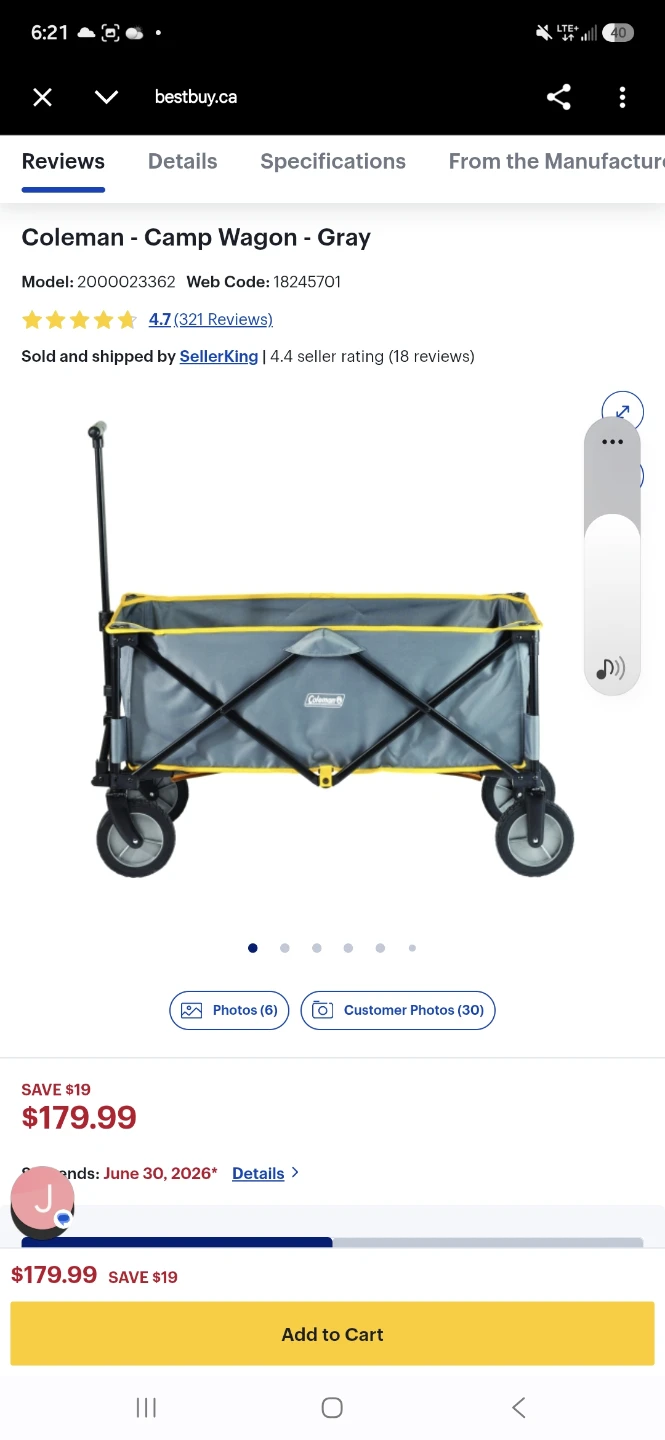 Coleman Camp Wagon - Gray with yellow accent - photo 5