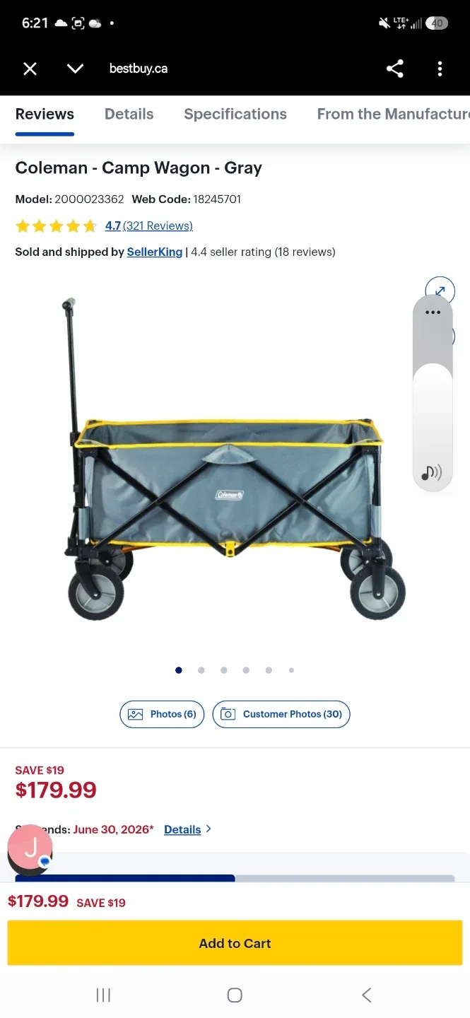Coleman Camp Wagon - Gray with yellow accent - photo 5