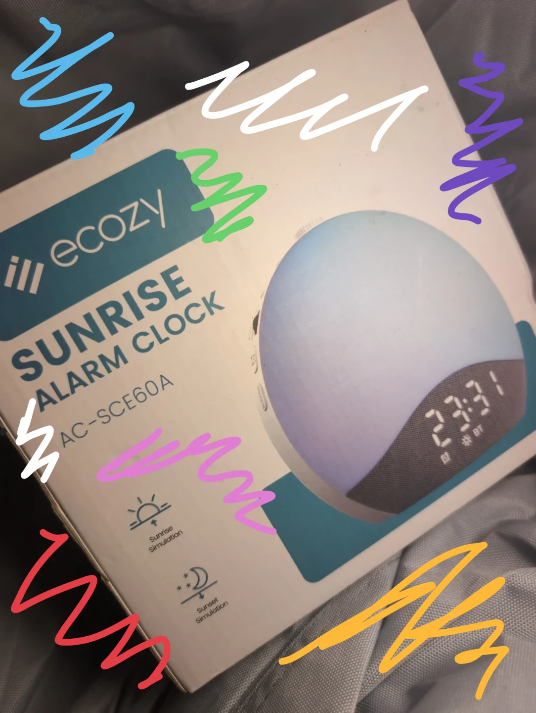 Ecozy Bluetooth Dual Speakers RGB Sunrise Alarm Clock