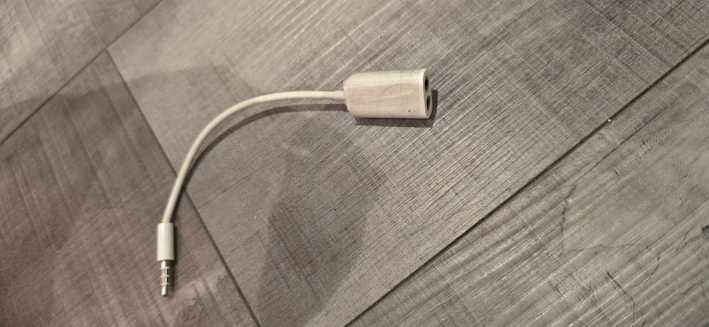 White Audio Splitter Adapter