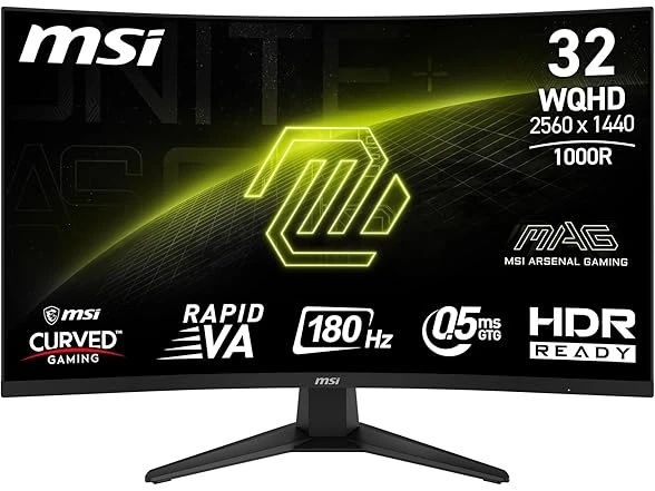 MSI 32" Curved Gaming Monitor LED 2560x1440 165Hz 1ms - photo 5