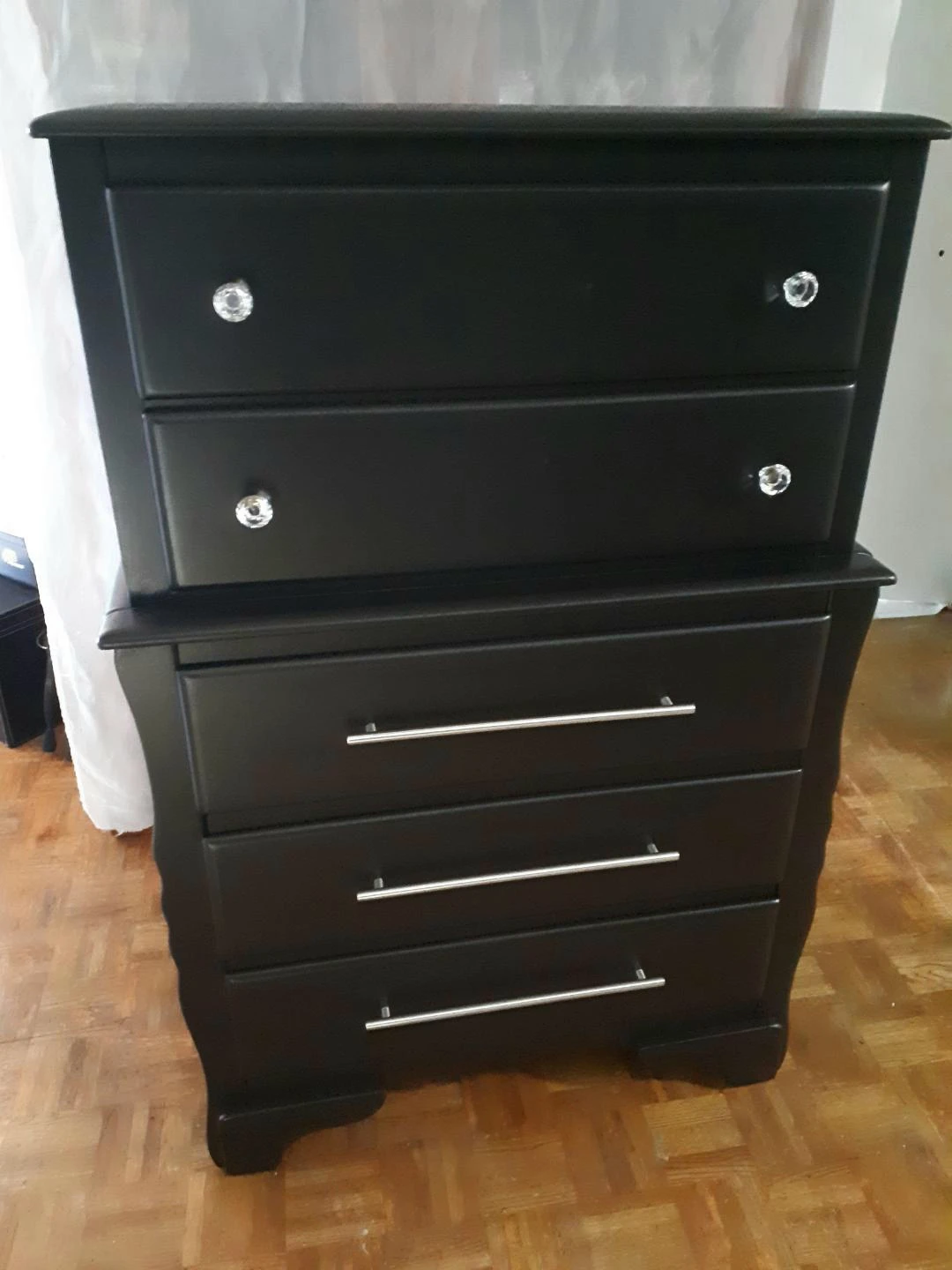Solid Maple 5 Drawer Dresser in Black Satin Finish - photo 3