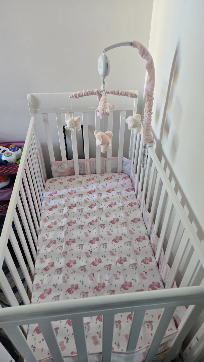 White Crib with mattress