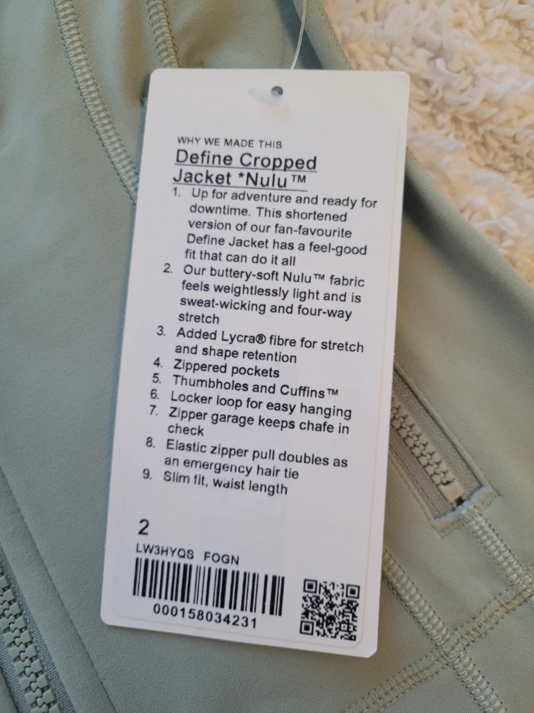 Lululemon Define Cropped Jacket Nulu Size 2 - photo 3
