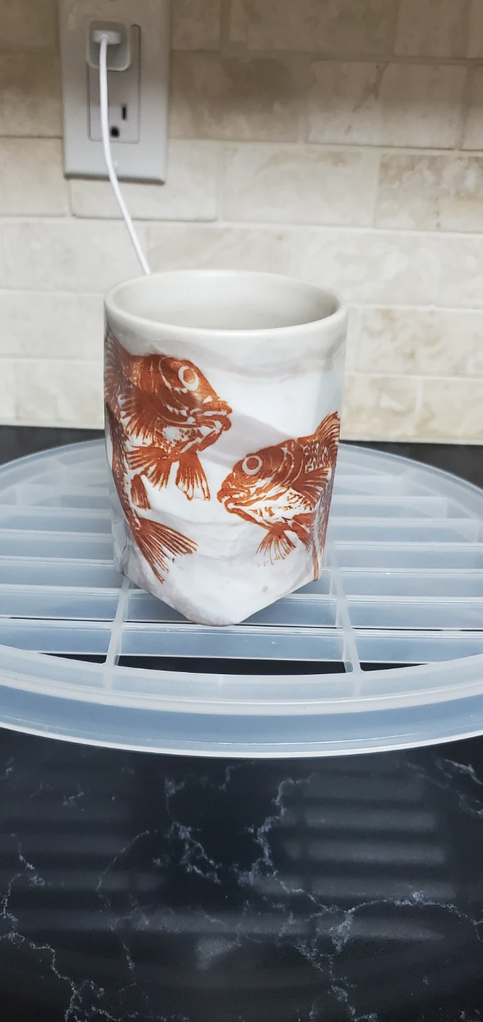 Ceramic Cup with Fish Design ⚽️⚽️⚽️