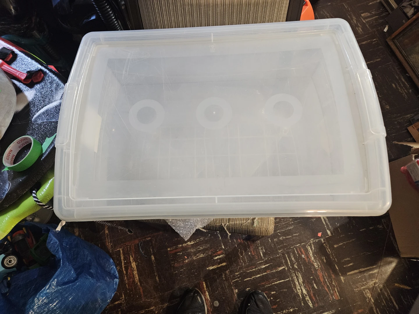Clear Plastic Storage Bin with Lid - photo 3