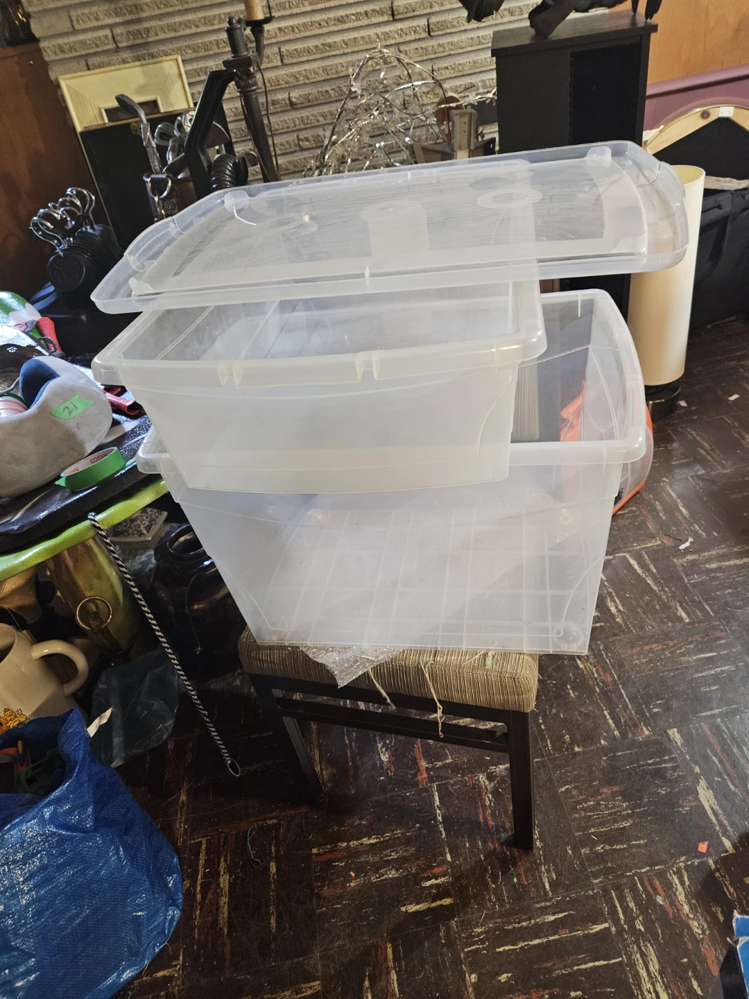 Clear Plastic Storage Bin with Lid - photo 5