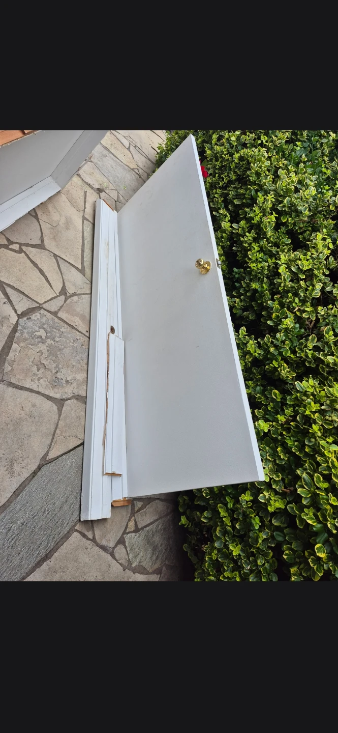 White Interior Door with Gold Knob