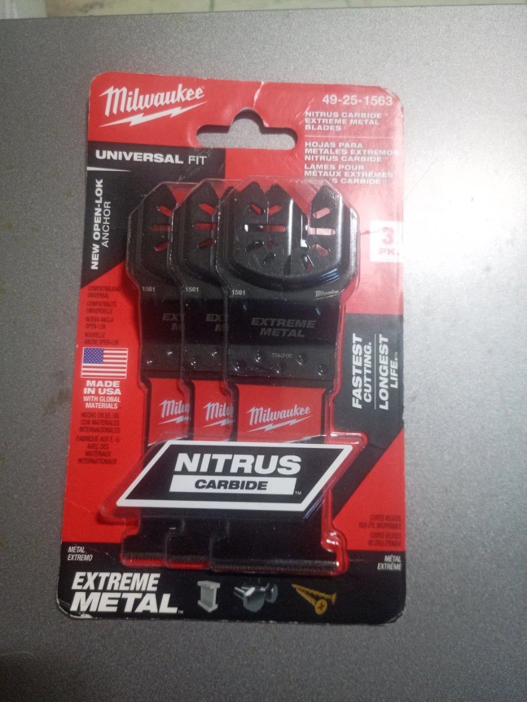 Milwaukee Nitrus Carbide Extreme Metal Blades 3-Pack