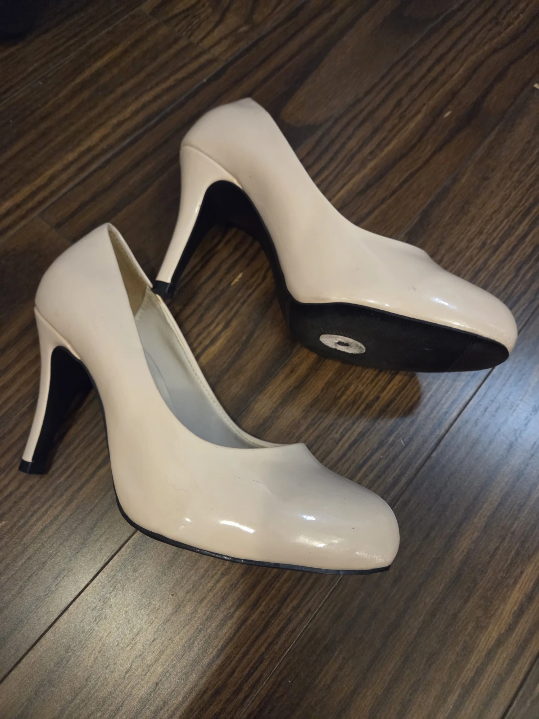 Sept Heeled Pumps - Beige Patent - photo 2