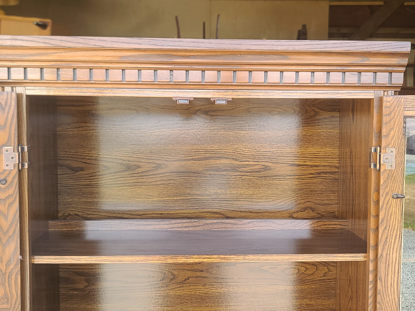 Vintage Oak China Cabinet Hutch - photo 4