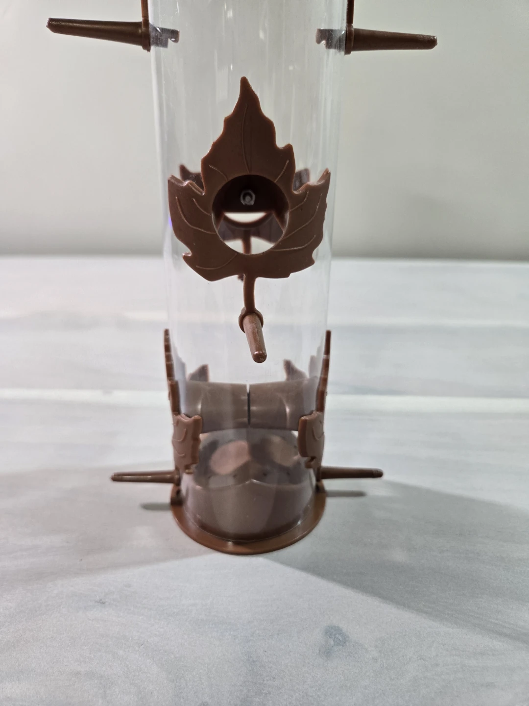 Plastic Brown Leaf Design Bird Feeder - photo 2