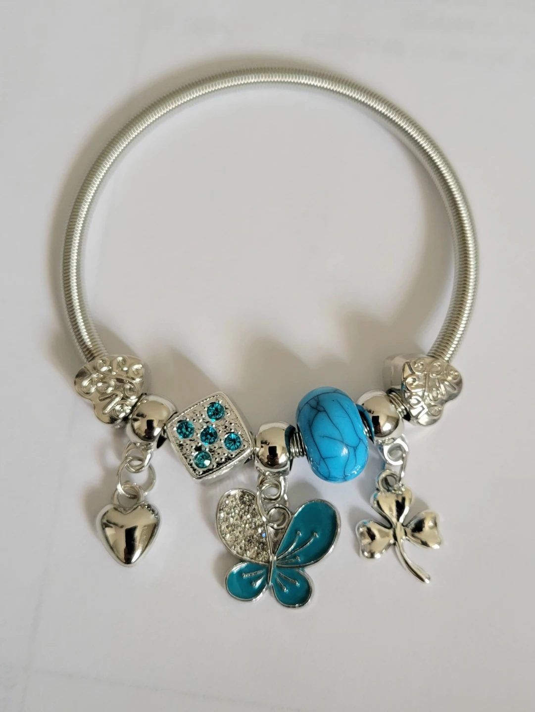 Charm Bracelet with Butterfly and Heart - photo 2