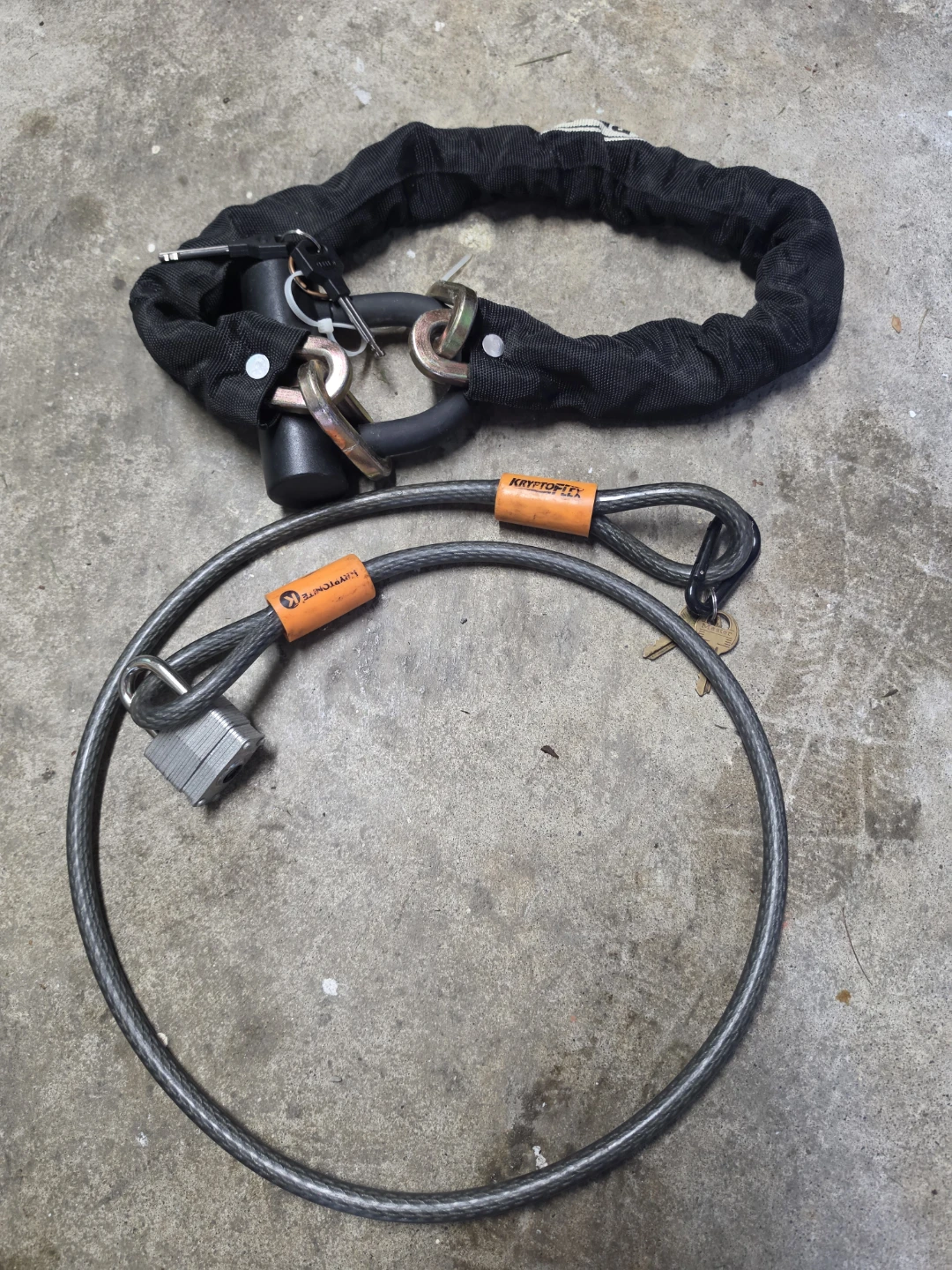 Kryptonite Chain Lock and Cable Lock Set