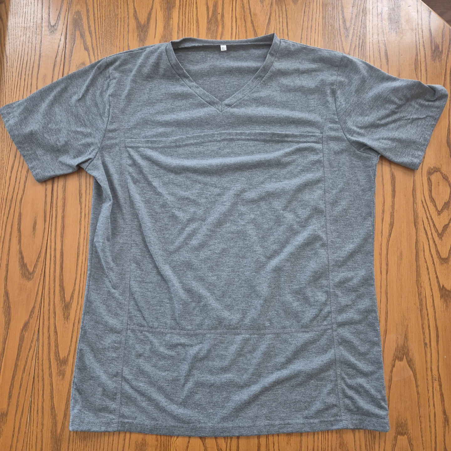 Gray V-Neck T-Shirt Infant Carrier