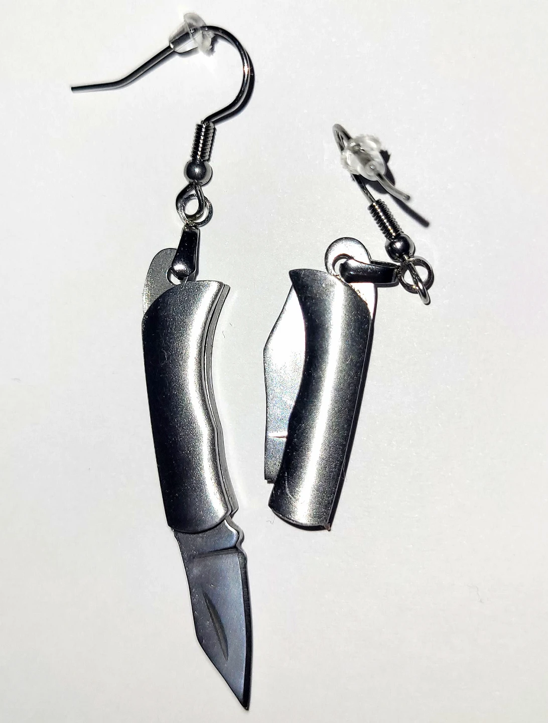 Miniature Folding Knife Earrings - 3 Different Colors Available - photo 3