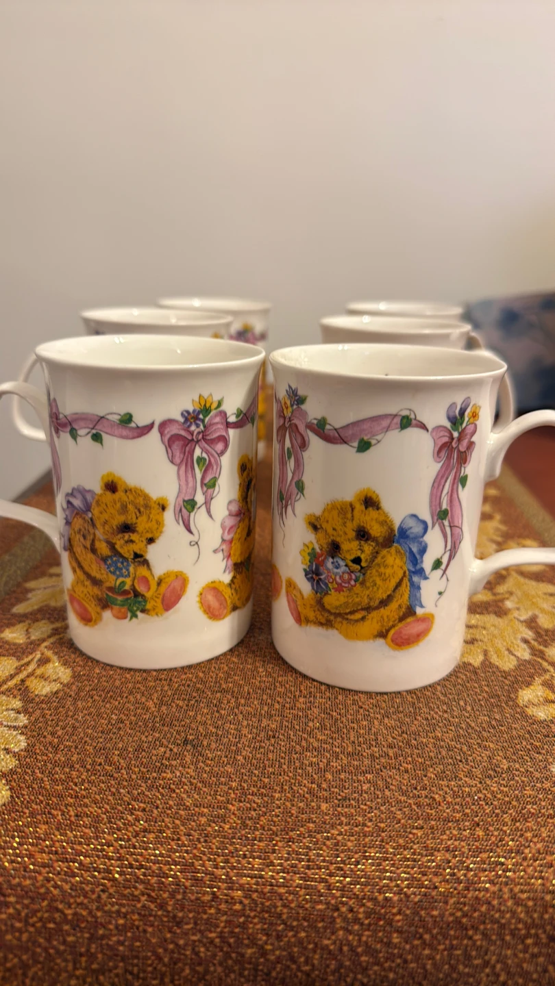 Set of 6 Mugs with Teddy Bear DesignAnt