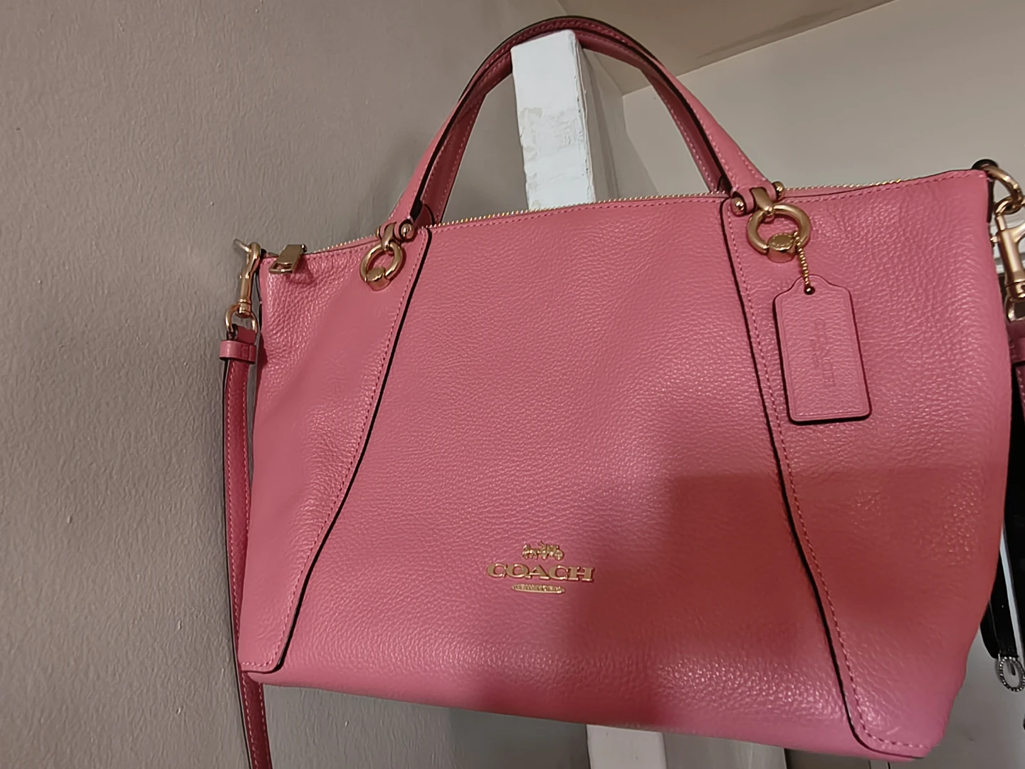 Coach Pink Leather Satchel Purse - photo 5