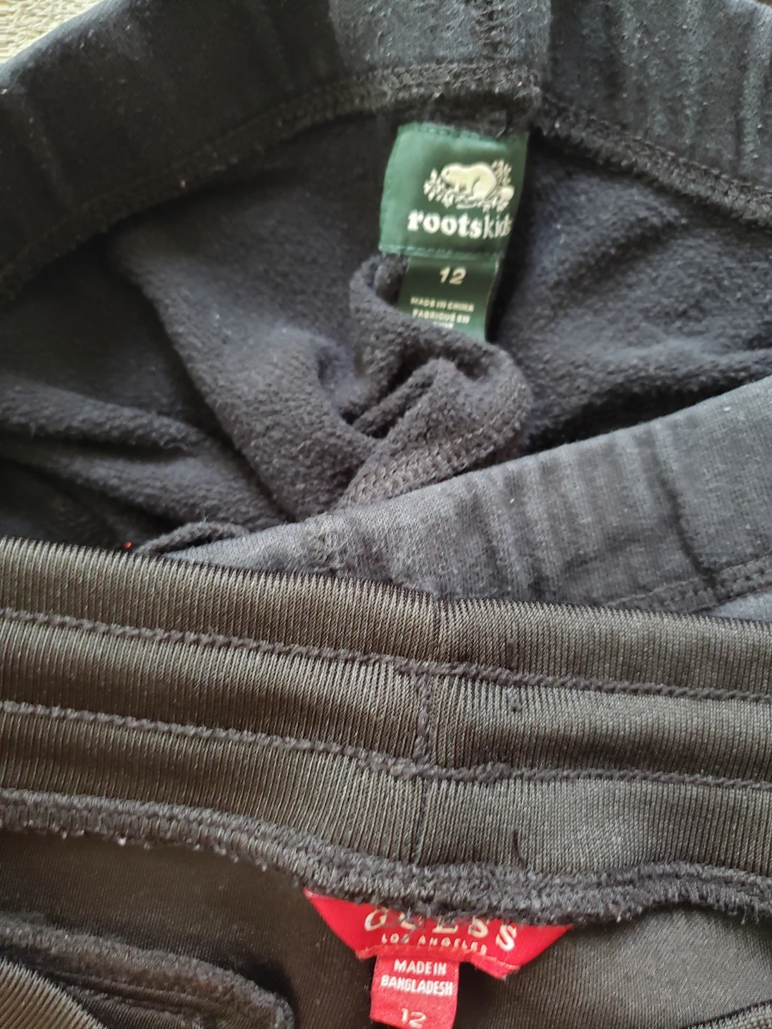 Roots and Guess Black Sweatpants - Size 12 - photo 2