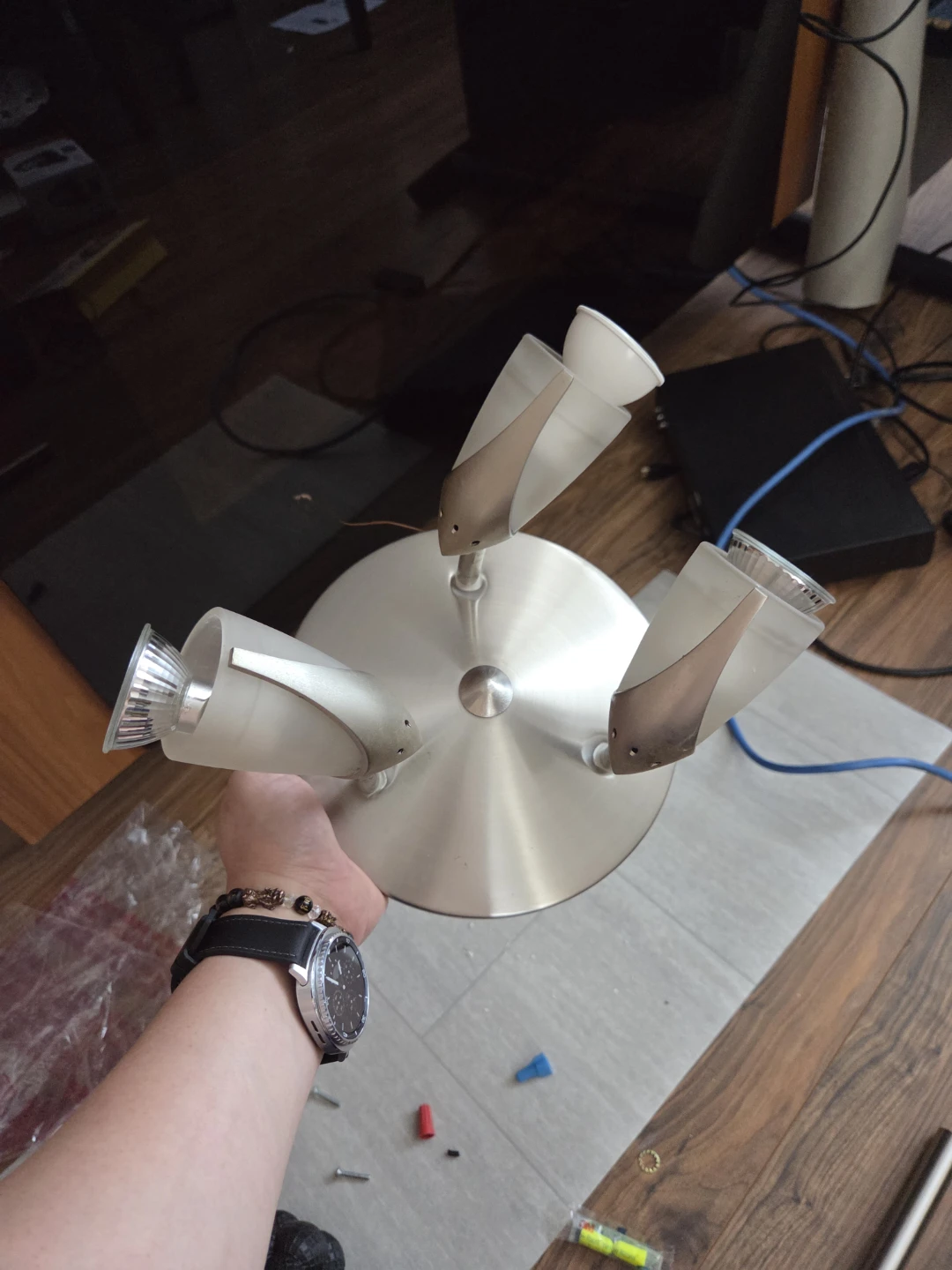 Brushed Nickel 3-Light Track Lighting Fixture - photo 3