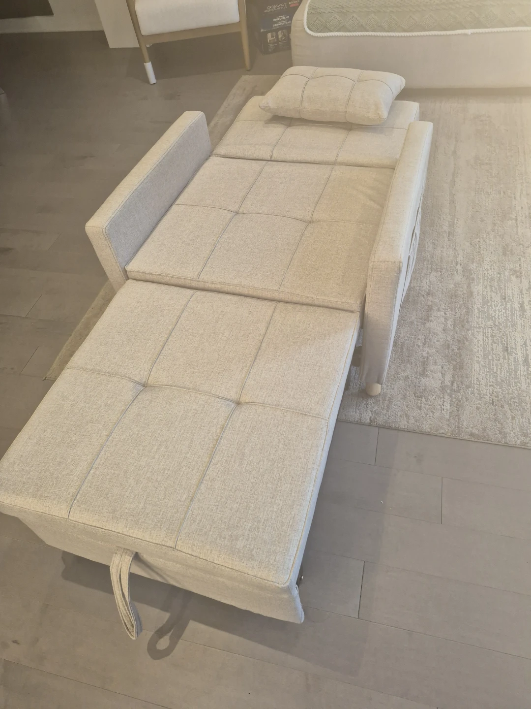 Convertible Armchair Bed with Storage Ottoman - photo 4
