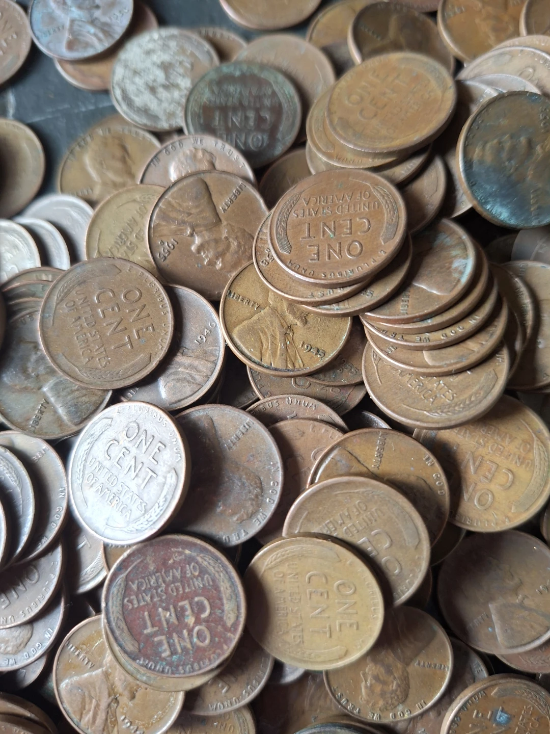 Collection of U.S. 1940s & 1950s Wheat Pennies