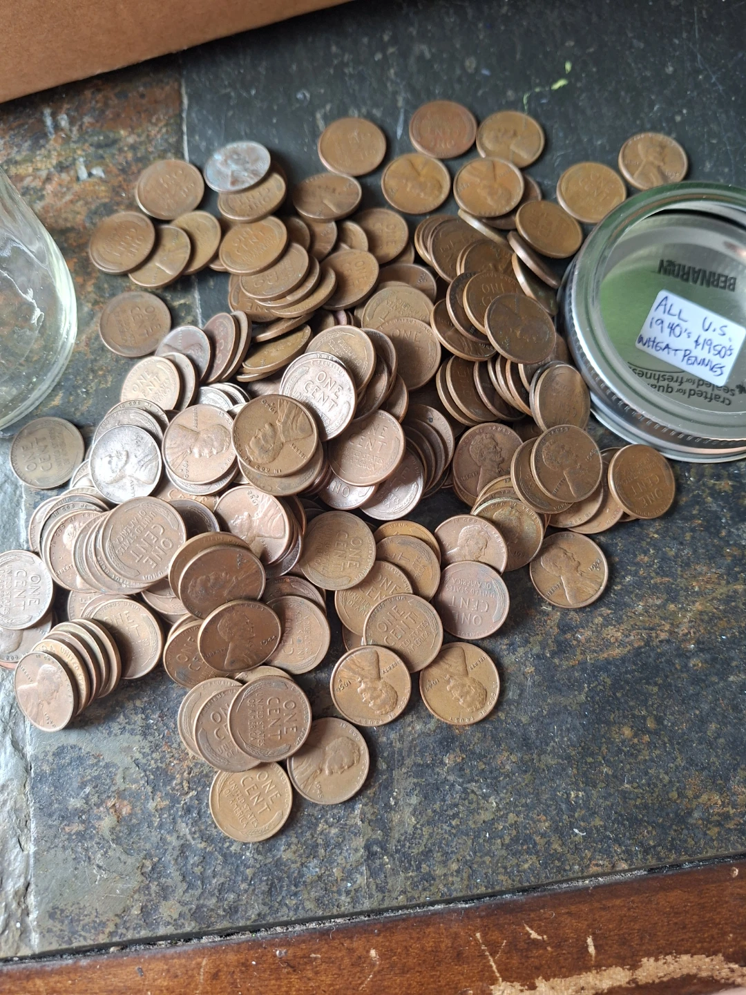 Collection of U.S. 1940s & 1950s Wheat Pennies - photo 2