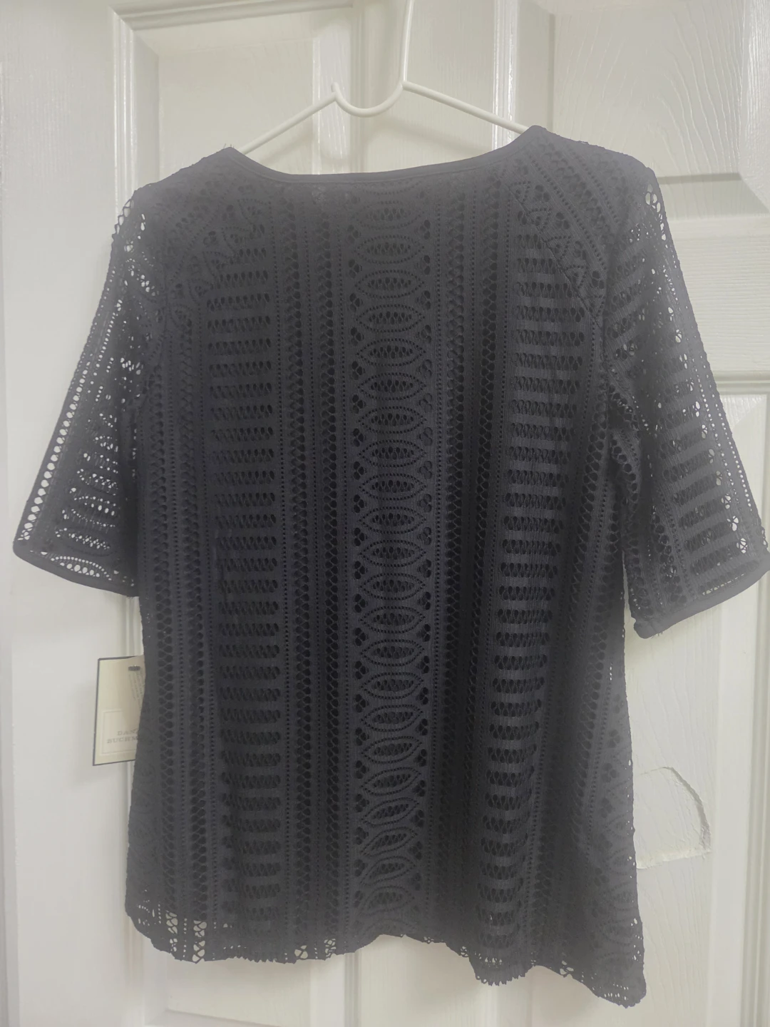 Dana Buchman Black Lace Top Size S - photo 4