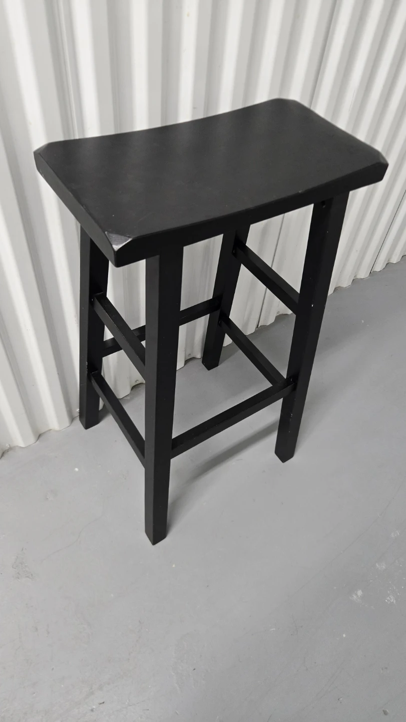 Black Saddle Seat Bar Stool - photo 2