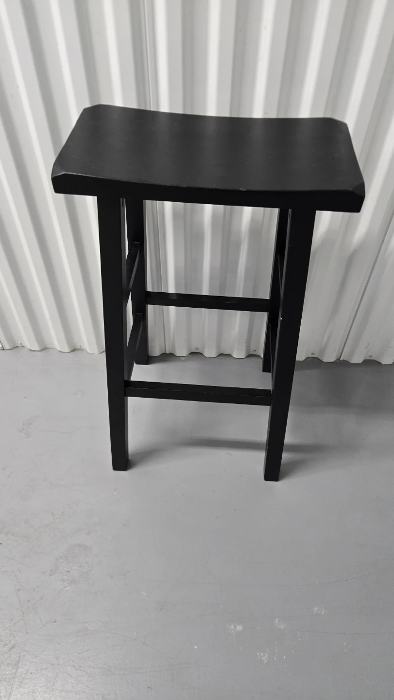 Black Saddle Seat Bar Stool - photo 3