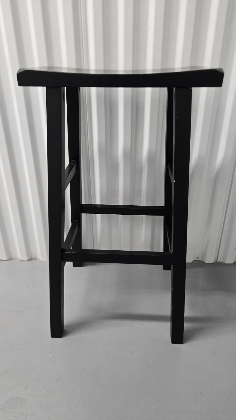 Black Saddle Seat Bar Stool - photo 4